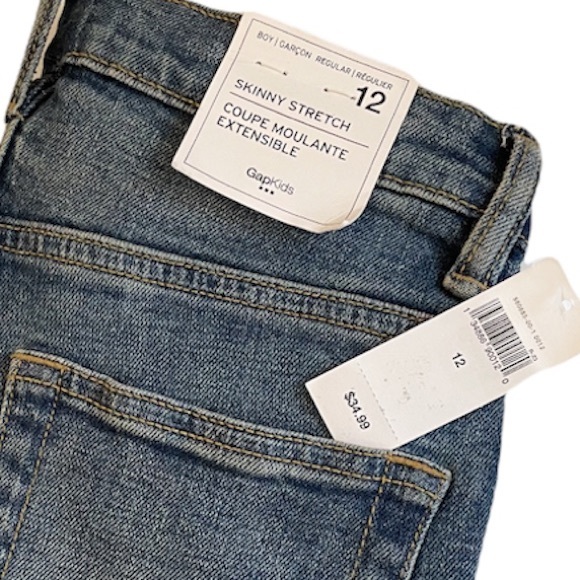 GapKids Skinny Stretch Boys Jeans Size 12 - Picture 3 of 7